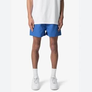 MNML Summer Shorts Mens Large Blue Lightweight Elastic Waist Drawstring NEW